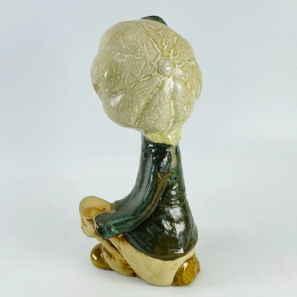 Vintage Lefton Boy with Baseball Cap Hat Porcelain Figurine 7 inch #7987